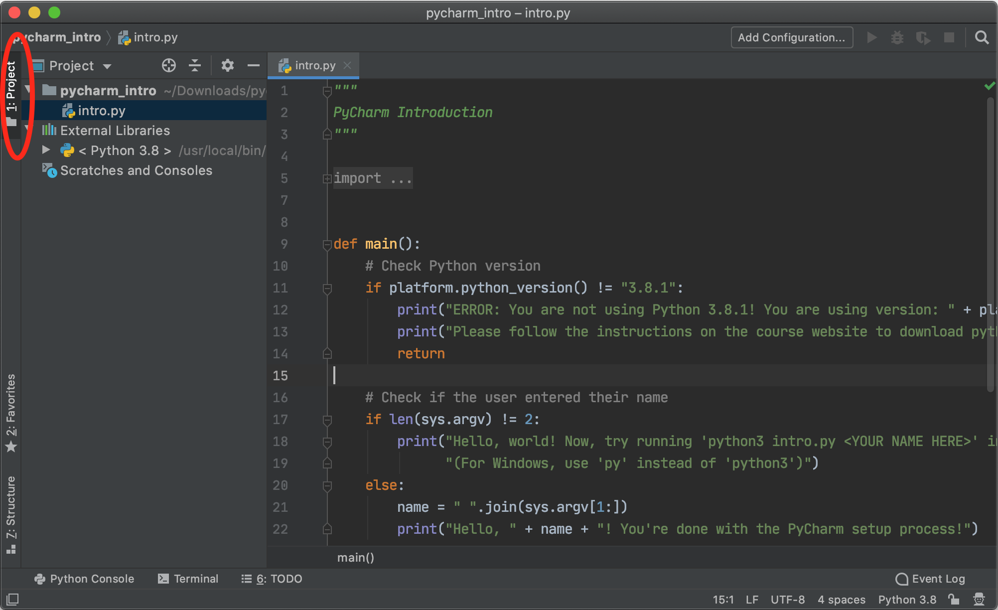 PyCharm Editor